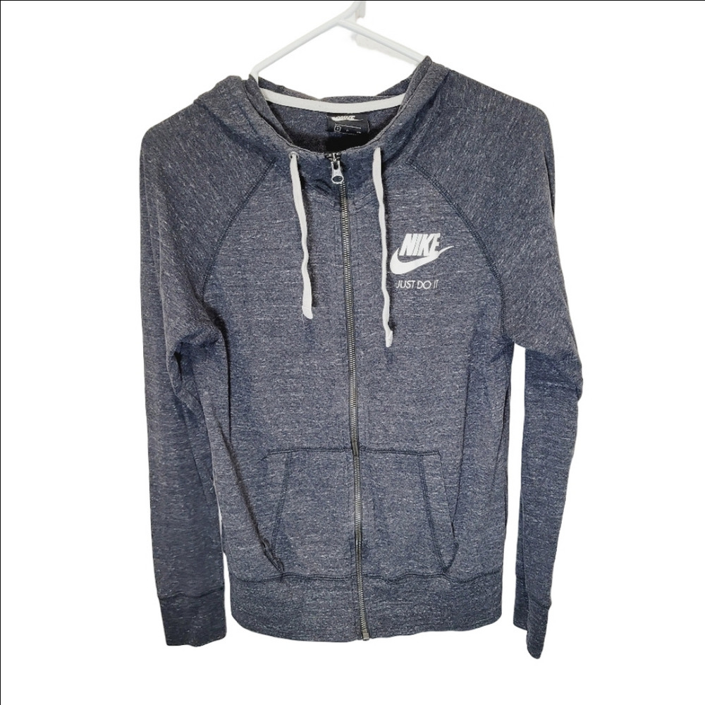 Nike UO Vintage Gray Full-Zip Ligjtweight Hoodie